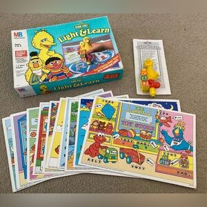 Sesame Street Light & Learn Milton Bradley Big Bird magic wand game 1991